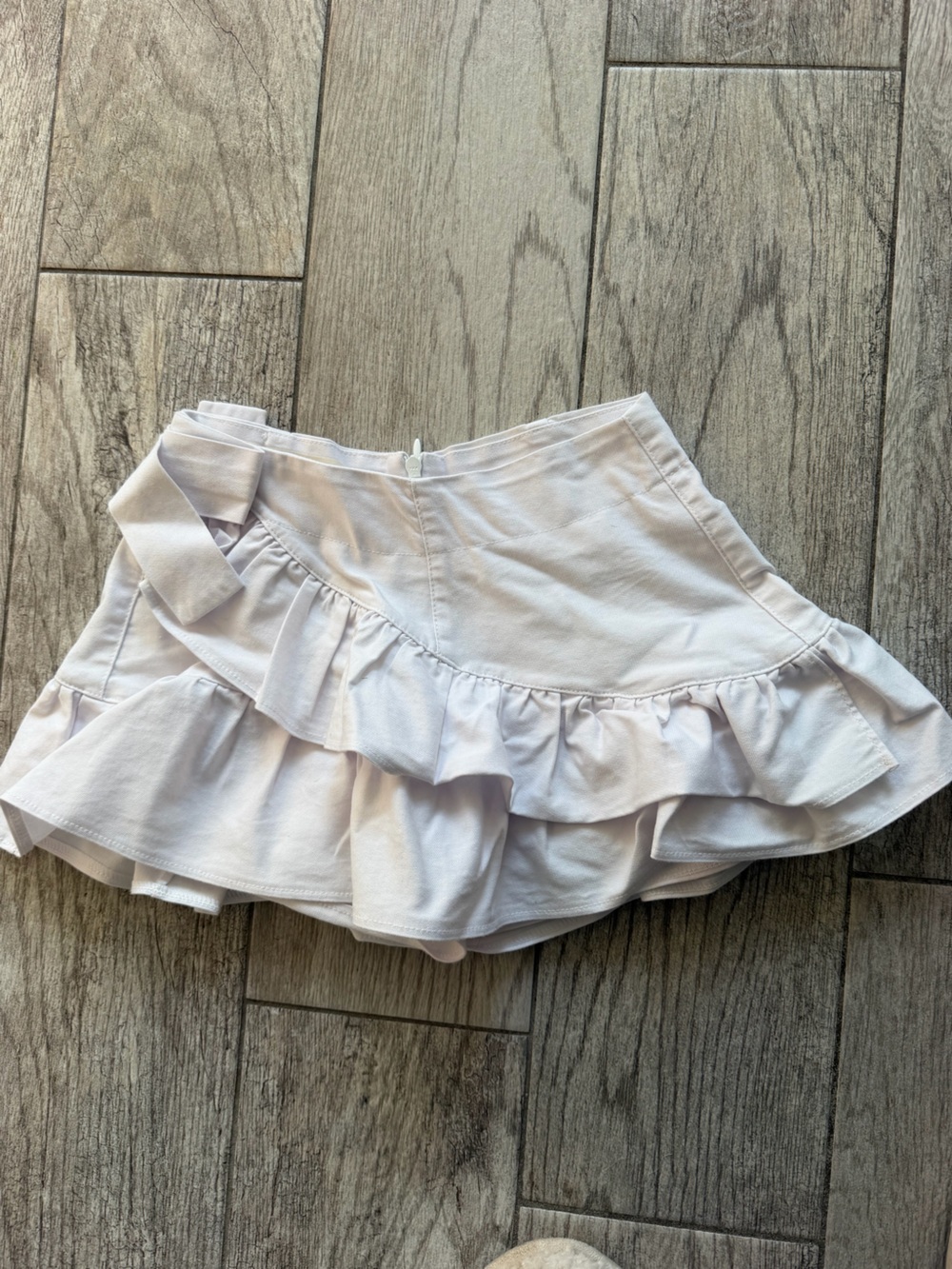 Girls White  Ruffle Skort